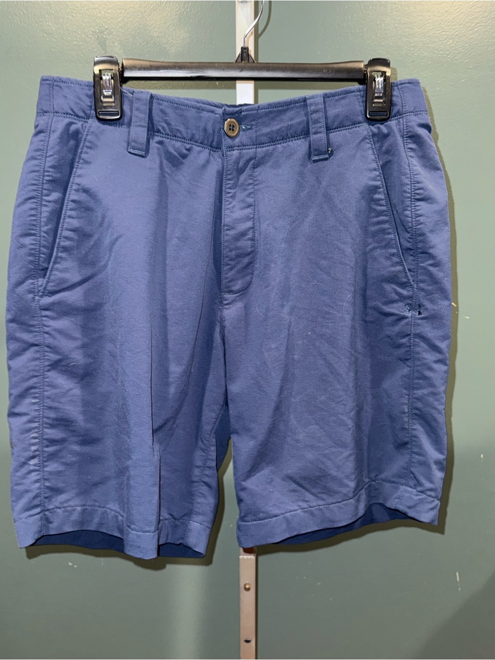 Under Armour Navy Blue Flat-Front Men's Shorts